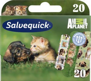 SALVEQUICK PLASTRY DLA DZIECI ANIMAL PLANET MIX, 20 sztuk
