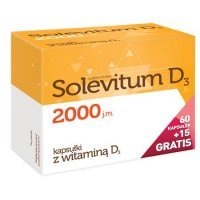 SOLEVITUM D3 2000 j. m., 60+15 kapsułek gratis