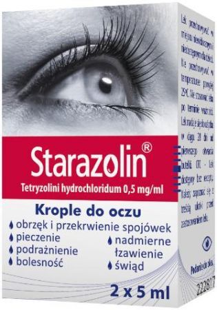 STARAZOLIN 0,05% krople do oczu, 2x5 ml