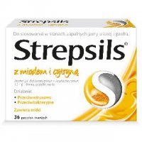 STREPSILS Z MIODEM I CYTRYNĄ, 36 pastylek do ssania