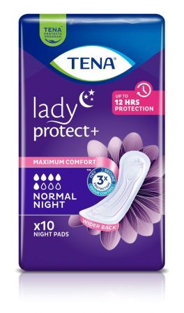 TENA LADY NORMAL NIGHT specjalistyczne podpaski na nietrzymanie moczu dla kobiet, 10 sztuk