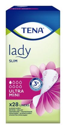 TENA LADY SLIM ULTRA MINI wkładki na nietrzymanie moczu dla kobiet, 28 sztuk