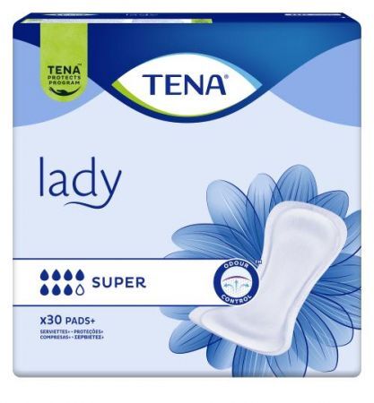 TENA LADY SUPER specjalistyczne podpaski dla kobiet, 30 sztuk