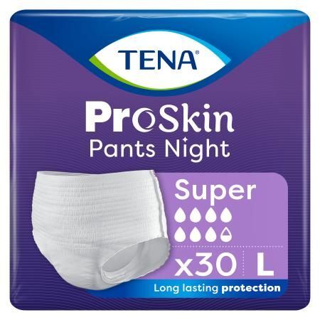 TENA PANTS PROSKIN SUPER NIGHT majtki chłonne rozm. L 100-135 cm, 30 sztuk