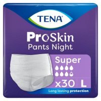 TENA PANTS PROSKIN SUPER NIGHT majtki chłonne rozm. L 100-135 cm, 30 sztuk