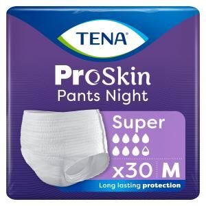 TENA PANTS PROSKIN SUPER NIGHT majtki chłonne rozm. M 80-110 cm, 30 sztuk