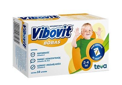 VIBOVIT BOBAS o smaku waniliowym, 30 saszetek