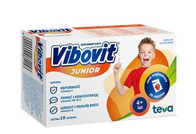 VIBOVIT JUNIOR O SMAKU TRUSKAWKOWYM, 30 saszetek