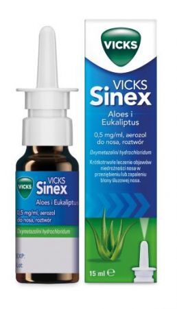 VICKS SINEX ALOES I EUKALIPTUS aerozol do nosa, 15 ml