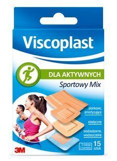VISCOPLAST PLASTRY SPORTOWY MIX, 15 sztuk