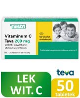 VITAMINUM C TEVA 200 mg, 50 tabletek