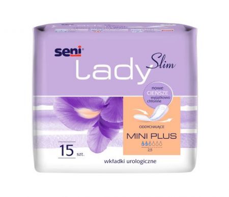 Wkładki urologiczne dla kobiet SENI LADY SLIM MINI PLUS, 15 sztuk